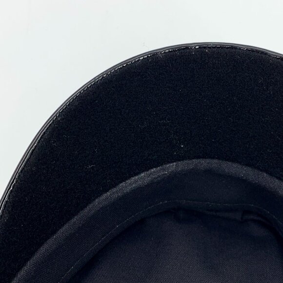 Ruslan Baginskiy Black Leather Navy Cap Beret Style XS 100% Leather Made In Ukra main image 6